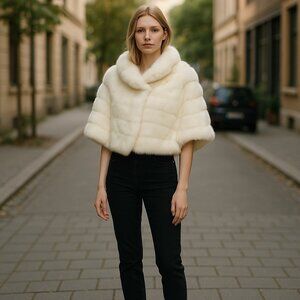 Laura Novelti Vintage Style Faux Fur Stole